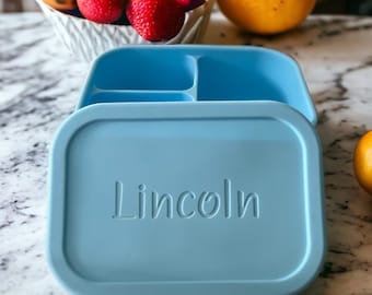 Kids lunch box|Silicone lunch box for kids|Personalized lunch box for kids|Kids name lunch box|Kids food storage|Kids food container|Name