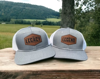 Dad hat|Matching hats|Dad son hat|Legend hat|Legacy hat|Fathers day gift|New dad gift|Men hat|Hat for daddy|Gray hat|Light hat|Gift for men