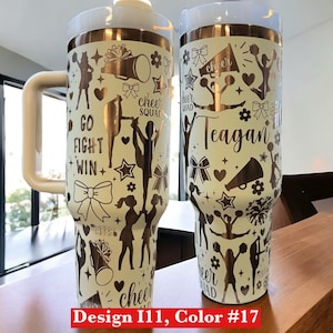Cheerleading tumbler| Cheer gift|Gift for class| Gift for dancer| Cheerleading team gift| Cheer 40oz tumbler| Tumbler for girls|Water bottle