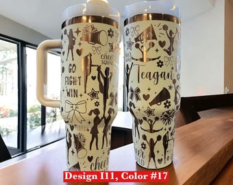 Cheerleading tumbler| Cheer gift|Gift for class| Gift for dancer| Cheerleading team gift| Cheer 40oz tumbler| Tumbler for girls|Water bottle
