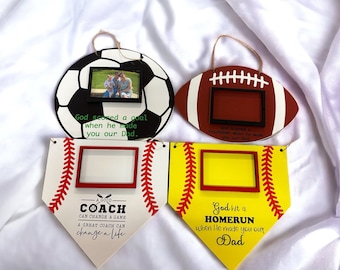 Sports picture frame|Senior photo|Gift for dad|Gift for coach|Baseball gift|Softball gift| Football gift|Photo frame|Coachs gift|Dad gift|