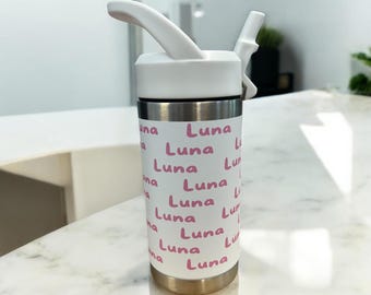Personalized Kids Water Bottle: Custom Name School Cup