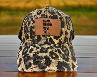 Mamá mamá mamá bruh sombrero/Mamá mamá mamá bruh/Sombreros divertidos\sombrero lindo para mamá\sombrero de verano de mamá/sombrero de cola de caballo de mamá/sombrero de cola de caballo alto/sombrero de camionero para mujer