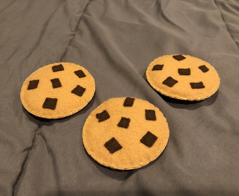 Felt Chocolate Chip Cookies Etsy
