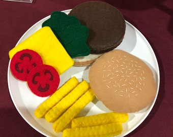 Felt Burger and Fries Set