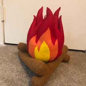 Felt Camp fire set, fire plus 3 logs