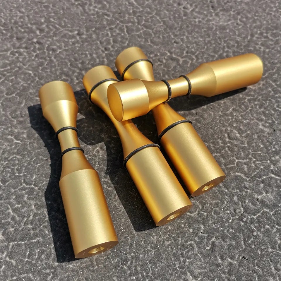 thumbnail image 2 of Matte Gold Wine Wall Mounts - Set Of 5 Aluminum Bottle Display Pegs For Home Bar Decor 2 of 12