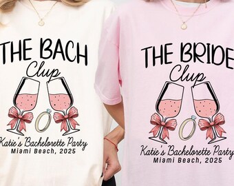 Comfort Colors Bride and Bach Club Shirts, Bachelorette Party Tees