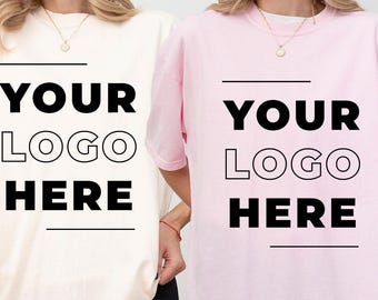 Custom Logo Shirts, Personalized Front And Back Comfort Colors Shirt, Customized Pocket Design Tees, Custom Text Tee, Company Logo Gift
