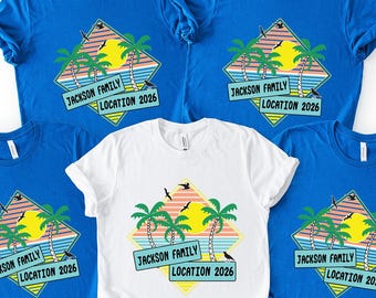 Custom Family Vacation Shirts, Matching Trip Tees, Palm Beach Shirt 2026