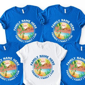Custom Family Vacation 2025 Shirts: Tropical Sunset Matching Group Tees, Holiday Shirts