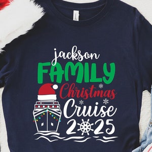 Custom Christmas Cruise Birthday Crew 2025 Shirt,Name Christmas Cruise Shirt, Family Christmas Cruise Shirt, Christmas Family Vacation Shirt