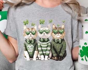 St. Patrick's Day Cat T-Shirt, Lucky Irish Cat Shirt
