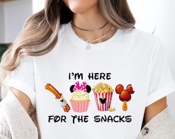 I'm Here For The Snacks Shirt, Disney Snacks Shirt, Disney Food Lover Shirts Gift, Minnie Disney Snack Goals, Disney Family Vacation Shirt