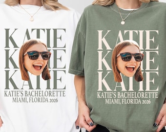 Custom Face Bachelorette Party Comfort Colors Shirt, Photo Party Tees, Comfort Colors Tees