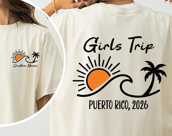 Girls Trip 2026 Shirt, Girls Weekend Comfort Colors Shirt, Matching Travel Shirts, Besties Trip Shirt, Vacation Gift