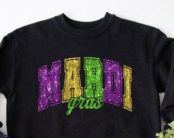 flower mardi gras sweater