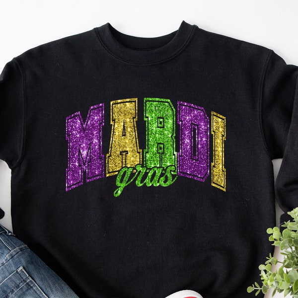 mardi gras flower sweater
