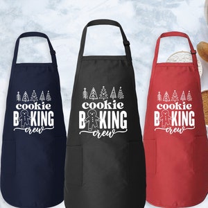 Cookie Baking Crew Apron, Matching Family Apron, Holiday Baking Apron, Christmas Apron, Matching Christmas Apron, Family Christmas Apron