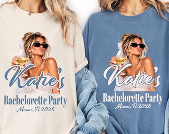 Custom Photo Bachelorette Party Shirts, Bachelorette Comfort Colors TShirt, Bridesmaids Gifts Idea, Photo Party Tees