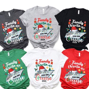 Custom Name Christmas Cruise 2025 Shirt, Christmas Family Vacation Shirt, Custom Christmas Cruise Shirt, Family Christmas Cruise Black Shirt