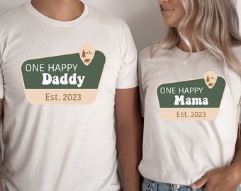 One Happy Camper Birthday Shirt, Camping Family Matching Tees