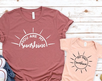 You Are My Sunshine Shirt, Matching Mommy and Me Outfit