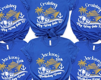 50th Birthday Cruise Shirt, Personalized Birthday Crew Tees