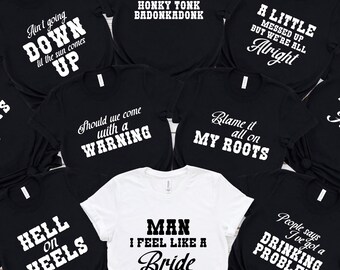 Nashville Bachelorette Party T-Shirts, Country Music Bridal Party Tees