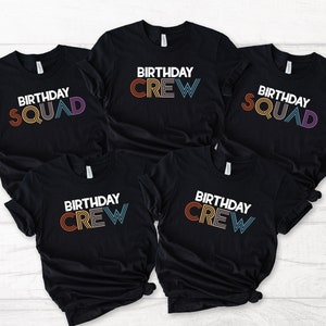 Birthday Crew Shirts, Retro Birthday Group Shirts, Birthday Squad Tees, Birthday Boy Girl, Women Birthday Party, Men Birthday, Group Party