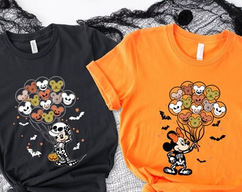 Disney Skeleton Balloon Shirt, Disney Halloween Matching Shirt, Disney Balloon Shirt, Disney Friends, Disney Trip Family Shirt