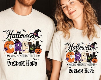 Custom Halloween Crew Shirt, Family Making Memories Matching Halloween Shirt, Group Halloween Tee, Halloween Fall Tees, Boo Party Shirts