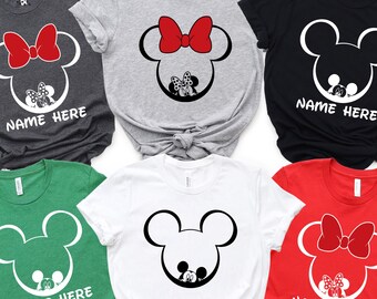 Customizable Matching Family Disney Shirts, Custom Disney Trip Tees, Minnie and Mickey Custom tee, Minnie Mom Shirt