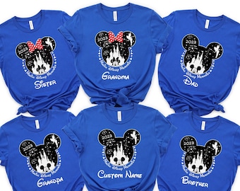 Personalized Disney Family Trip Shirt, Matching Minnie Mickey Tee