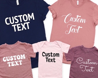 Custom Shirt, Personalized T-Shirt, Custom Name Shirt, Add Your Text, Add Photo or Logo, Personalized Gifts, Bella Canvas Shirt