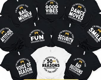 50th Birthday Party Group Shirt, Funny 50 Reasons Tee
