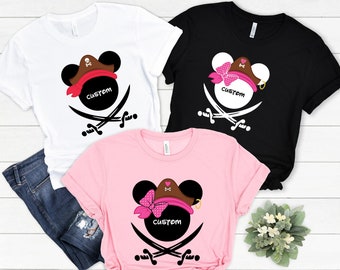 Custom Disney Pirates Family Shirts, Disney Pirates of Caribbean Shirt, Pirate shirts, Pirate's Life, Mickey and Minnie Disney Cruise Shirt
