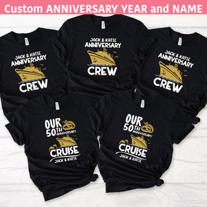 Custom Cruise Shirt, Custom Our Anniversary Cruise Couples Gift, Anniversary Crew Cruise Shirt, Anniversary Gift,Cruise Birthday Party Shirt