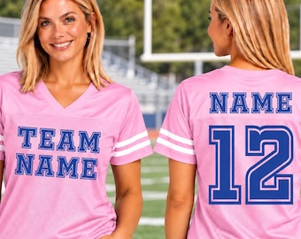 Custom Women's Football Jersey, Personalized Name & Number, Team Uniforms