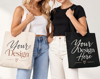 Custom Logo Canvas Tote Bag, Personalized Canvas Bags for Business, Large Shopping Bag, Event, Wedding Gifts
