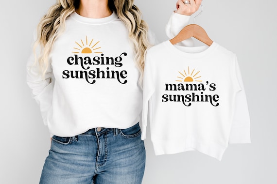 Chasing Sunshine Shirt, Mama's Sunshine Shirt, Mama And Mini Shirt, Mommy And Me, Matching Daughter Mama, Mother's Day Shirt, Mom To Be Gift