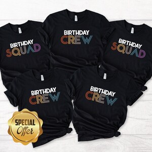 Birthday Crew Shirts, Retro Birthday Group Shirts, Birthday Squad Tees, Birthday Boy Girl, Women Birthday Party, Men Birthday, Group Party