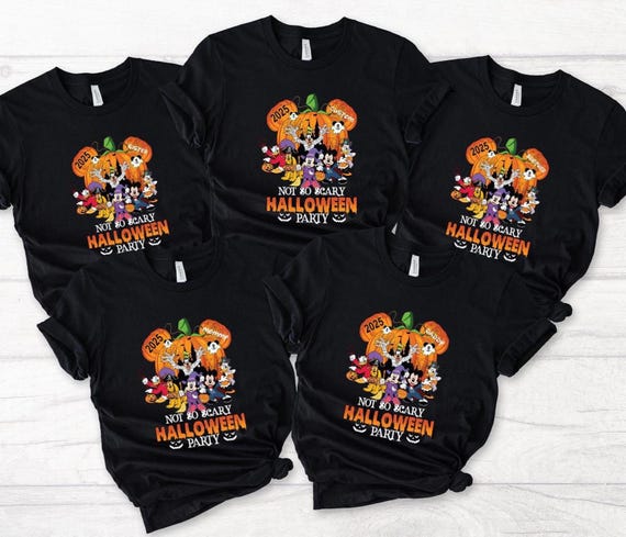 Disney Halloween Party Shirt, Not So Scary Party Tee, Halloween Vacation Tee, Mickey Halloween Tee, Disney Family Shirt, Disney Pumpkin Tee