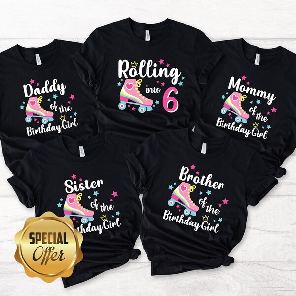 Custom Roller Skating Birthday Shirt, Roller skating birthday age shirt, roller skater girl birthday party shirt, Roller Skates shirt