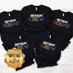 Birthday Crew Shirts, Retro Birthday Group Shirts, Birthday Squad Tees, Birthday Boy Girl, Women Birthday Party, Men Birthday, Group Party