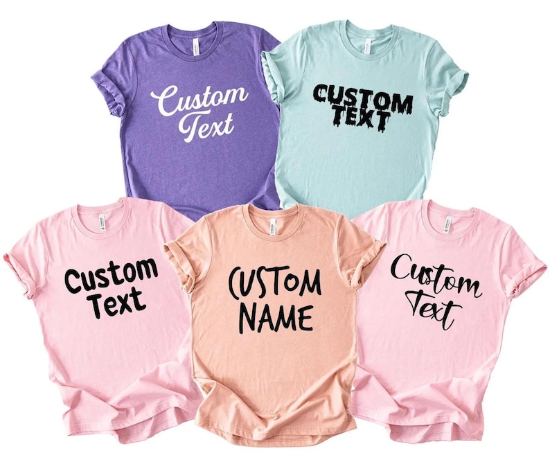 Custom Shirt, Personalized T-Shirt, Custom Name Shirt, Add Your Text, Add Photo or Logo, Personalized Gifts, Bella Canvas Shirt afbeelding 3