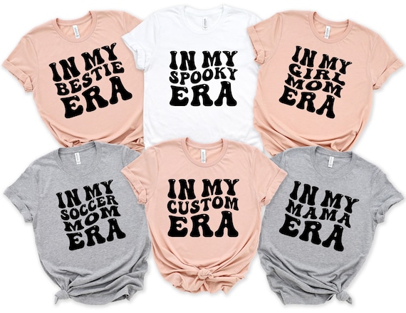 Custom 'In My Era' Shirt, Retro Wavy Text, Fan Girl Tee