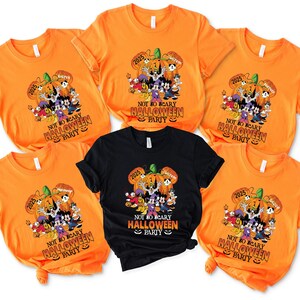 Disney Halloween Party Shirt, Not So Scary Party Tee, Halloween Vacation Tee, Mickey Halloween Tee, Disney Family Shirt, Disney Pumpkin Tee zdjęcie 2
