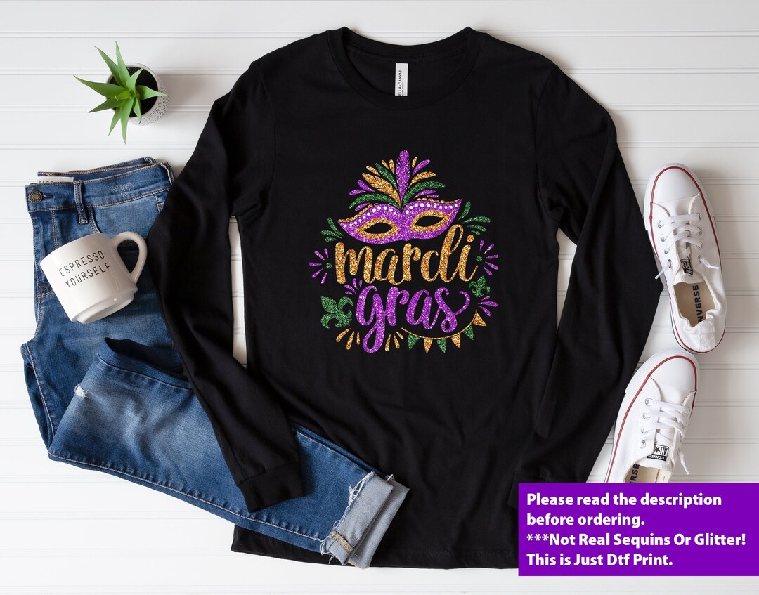 Mardi Gras Shirt, Cute Mardi Gras Long Sleeve, Mardi Gras Party Shirt ...