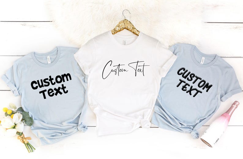 Custom Shirt, Personalized T-Shirt, Custom Name Shirt, Add Your Text, Add Photo or Logo, Personalized Gifts, Bella Canvas Shirt afbeelding 8